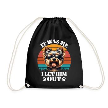 Funny Yorkshire Terrier Sayings - Drawstring Bag - black - Front