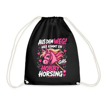 Hobby Horse Aus dem Weg Ich Bin EIN Hobby Horsing - Turnbeutel - Schwarz - Vorne