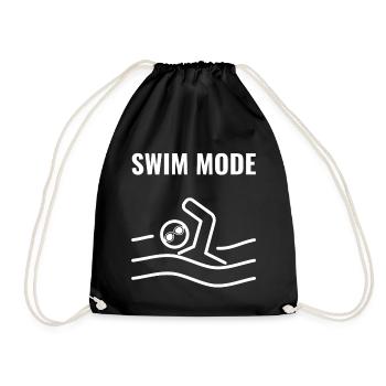 Swimming Swim Mode - Drawstring Bag - black - Front