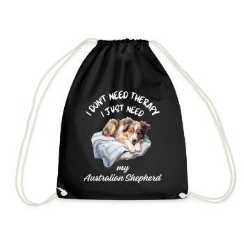 Thérapie avec le Golden Retriever - Sac de sport léger - noir - Devant