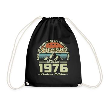 Cadeau d’anniversaire pour le 50e anniversaire 1976 Vintage Retro - Sac de sport léger - noir - Devant