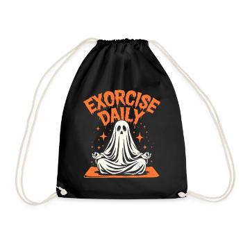 Halloween, yoga, méditation, esprit - Sac de sport léger - noir - Devant