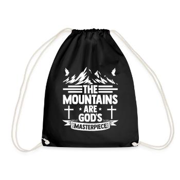 Hiking Mountain Trail Backpacking Outdoors Poaching - Drawstring Bag - black - Front
