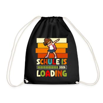 Start of school 2026 School enrollment for young girls daycare center - Drawstring Bag - black - Front