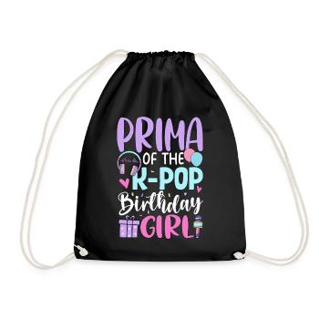 Tió de la fille d’anniversaire de K Pop - Sac de sport léger - noir - Devant