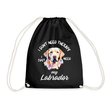 Art de thérapie du Labrador - Sac de sport léger - noir - Devant