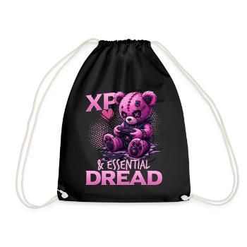 Pastel Goth Soft Goth Gaming Gamer - Drawstring Bag - black - Front