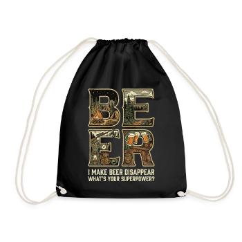I'm Making Beer Disappear Craft Beer - Drawstring Bag - black - Front