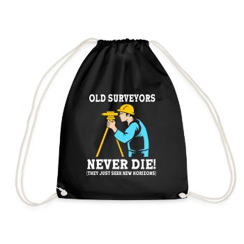 Surveyor - Drawstring Bag - black - Front