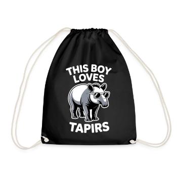 Dictons de tapir Tapir Drôle de cadeau de tapir - Sac de sport léger - noir - Devant