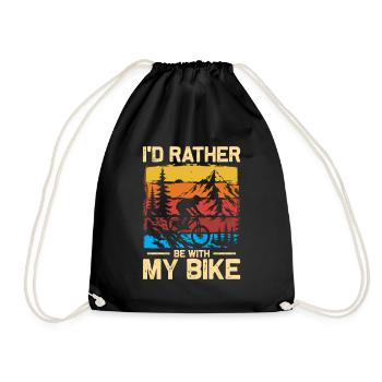 Be with my bike Fahrrad Mountainbike MTB Downhill - Turnbeutel - Schwarz - Vorne