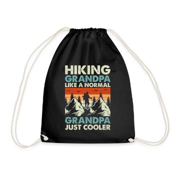 Randonner grand-père comme un grand-père normal, juste plus cool - Sac de sport léger - noir - Devant