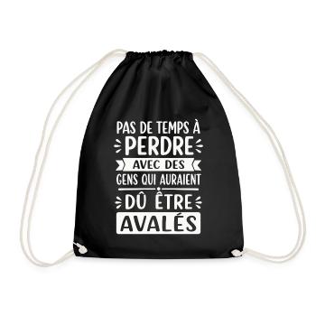 Homme Femme Cadeau humour personnalisé - Sac de sport léger - noir - Devant