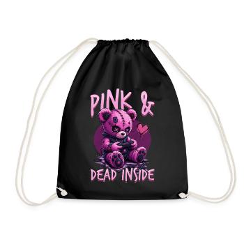 Pastel Goth Soft Goth Gaming Gamer - Drawstring Bag - black - Front