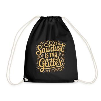 Cabinet Maker Sawdust Is My Woodworking Artisan - Drawstring Bag - black - Front