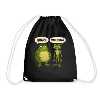 Quark Magerquark Lustige Frösche Für Froschfans - Turnbeutel - Schwarz - Vorne