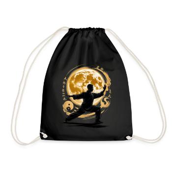 Tai Chi Zen Meditation – Chi Qigong Training - Drawstring Bag - black - Front
