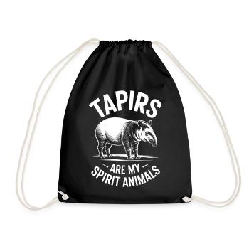 Dictons de tapir Tapir Drôle de cadeau de tapir - Sac de sport léger - noir - Devant