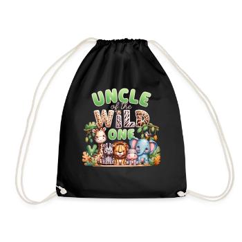 Uncle of the Wild One - Drawstring Bag - black - Front
