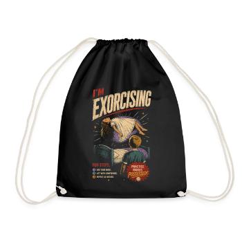 Im Exorcising: Self Help Humor - Drawstring Bag - black - Front