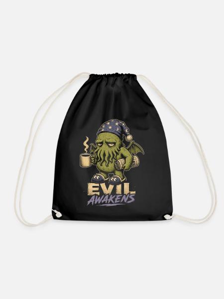 Evil Awakens: Cosmic Coffee - Drawstring Bag - black