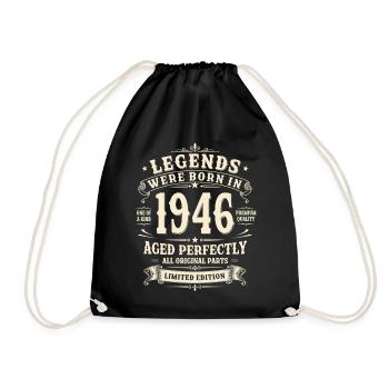 Cadeau pour le 80e anniversaire Homme 1946 Vintage Rétro - Sac de sport léger - noir - Devant