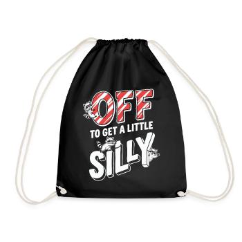 Off To Get A Little Silly - Drawstring Bag - black - Front