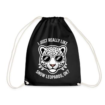 Dictions du léopard des neiges Cadeau mignon du léopard des neiges - Sac de sport léger - noir - Devant