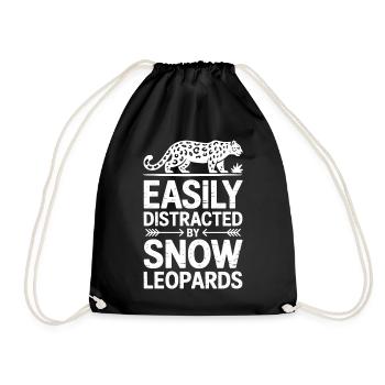 Dictions du léopard des neiges Cadeau mignon du léopard des neiges - Sac de sport léger - noir - Devant