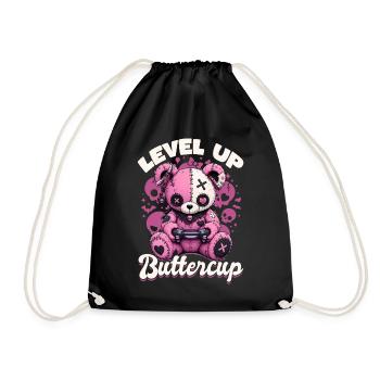 Pastel Goth Soft Goth Gaming Gamer - Turnbeutel - Schwarz - Vorne