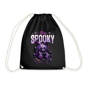 Pastel Goth Soft Goth Gaming Gamer - Drawstring Bag - black - Front