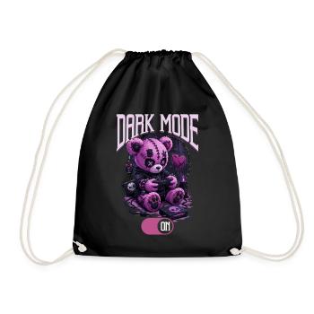 Pastel Goth Soft Goth Gaming Gamer - Drawstring Bag - black - Front