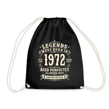 Cadeau d’anniversaire pour le 54e anniversaire 1972 Homme Vintage Rétro - Sac de sport léger - noir - Devant