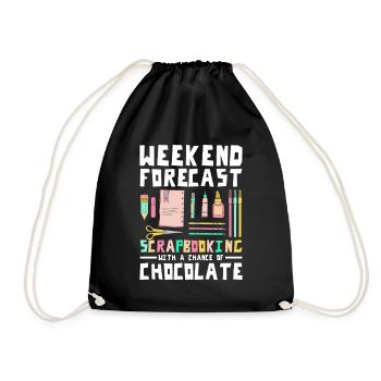 Scrapbooking Weekend - Drawstring Bag - black - Front