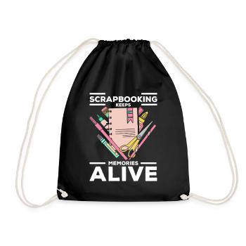 Keeping memories alive - Drawstring Bag - black - Front