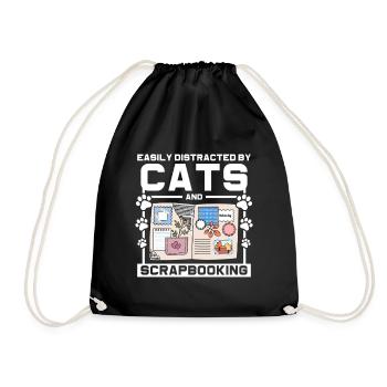 Chats et scrapbooking - Sac de sport léger - noir - Devant
