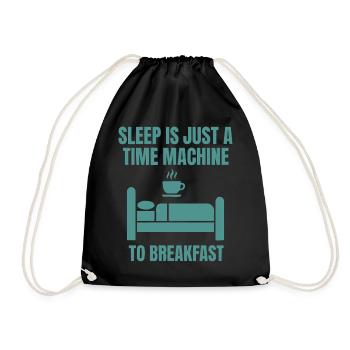 Le petit-déjeuner : le sommeil étrange n’est qu’une machine à voyager dans le temps - Sac de sport léger - noir - Devant