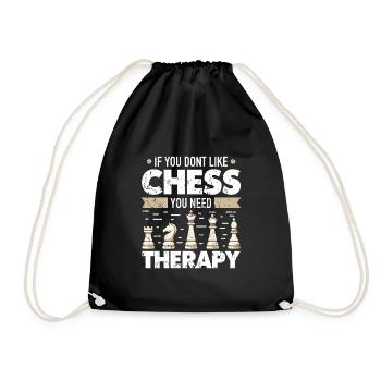 Échiquier des joueurs d’échecs - Sac de sport léger - noir - Devant