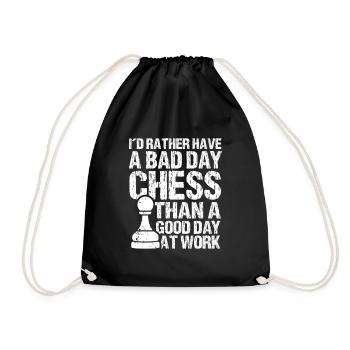Échiquier des joueurs d’échecs - Sac de sport léger - noir - Devant
