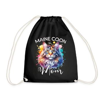 Maine Coon Mama - Turnbeutel - Schwarz - Vorne