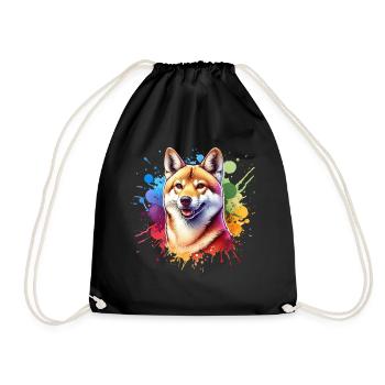 Australian Wild Dog Dingo - Drawstring Bag - black - Front