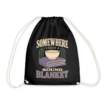 Klangbad Klangheilung Singing Bowl Gift - Drawstring Bag - black - Front