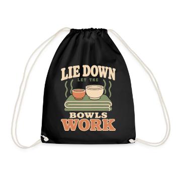 Klangbad Klangheilung Singing Bowl Gift - Drawstring Bag - black - Front