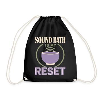 Klangbad Klangheilung Singing Bowl Gift - Drawstring Bag - black - Front