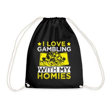 Gambling Fan Love Gambling My Homies Casino - Drawstring Bag - black - Front