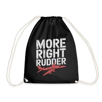 Pilote privé Plus gouvernail à droite Pilote de loisir - Sac de sport léger - noir - Devant