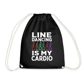 Danse en ligne - Sac de sport léger - noir - Devant
