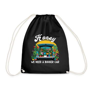 Funny gardening fun mothers - Drawstring Bag - black - Front