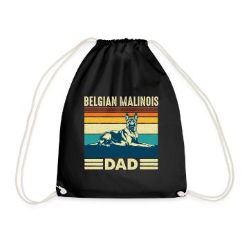 Papa malinois belge berger Papa - Sac de sport léger - noir - Devant