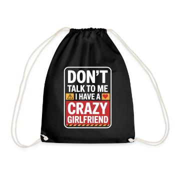 Petite amie folle Pardonne couple Petite amie folle - Sac de sport léger - noir - Devant